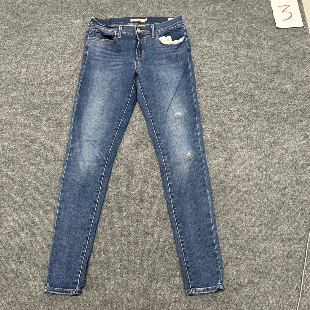 Levi's Jeans Womens Size 28 710 Super Skinny Blue Medium Wash Stretch Denim